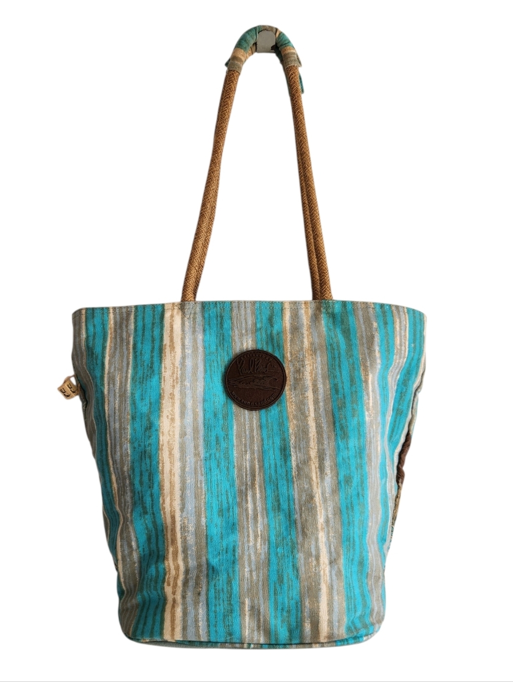 Paul Brent Large Artistic Canvas Flamingo Paradise  Bag Beach Tote - Picture 9 of 16